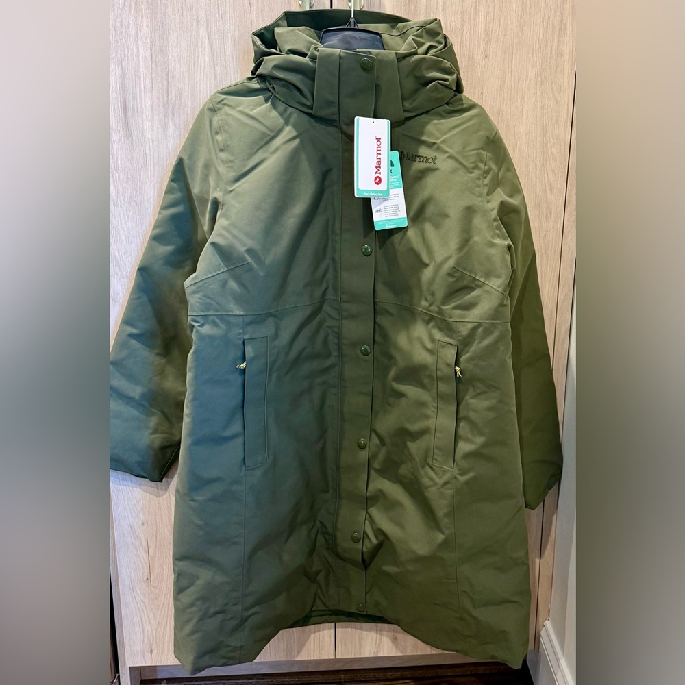 NWTs Marmot Women’s Chelsea Down Coat. Nori. Size XXL